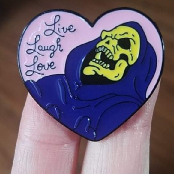 *2 for $13* Live Laugh Love Skeletor He-Man Pin - Picture 2 of 3